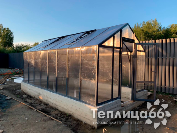 Теплица Рада Гарденикс 3 П под сотовый поликарбонат, ширина 3 м