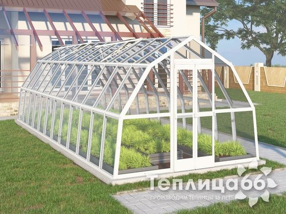 Теплица Рада Исеть под стекло 3х8 метров, белая