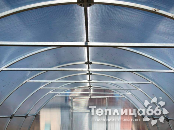 Теплица Рада Астра Премиум, оцинкованный профиль 20х30, покрытие из поликарбоната, шириной 3 метра (шаг 0,65 м)