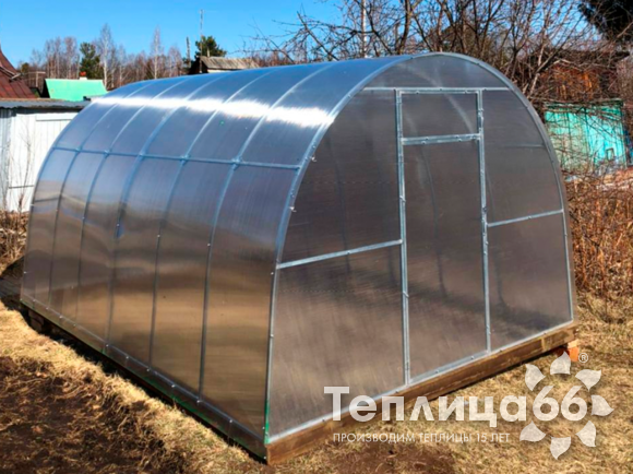 Теплица Рада Астра Люкс, оцинкованный профиль 20х40, покрытие из поликарбоната, шириной 3 метра (шаг 0,65 м)