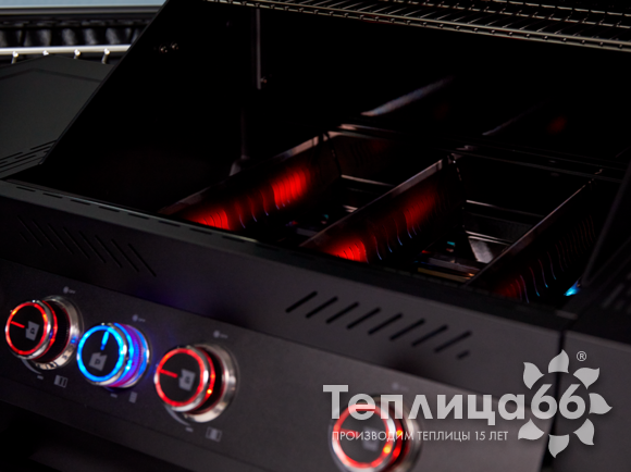 Газовый гриль PRIMELINER 3B, комплектация DELUX