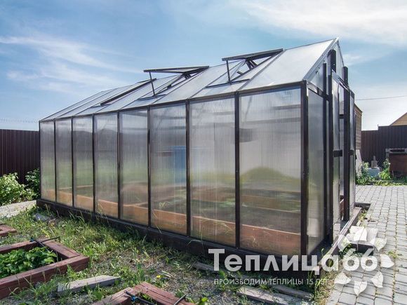 Теплица Рада Гарденикс 25 П под сотовый поликарбонат, ширина 2,5 м